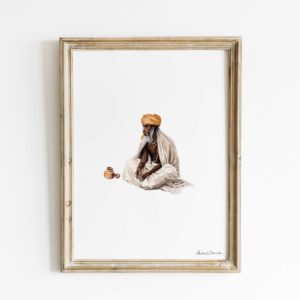 Melissa Damour - Holy man, framed
