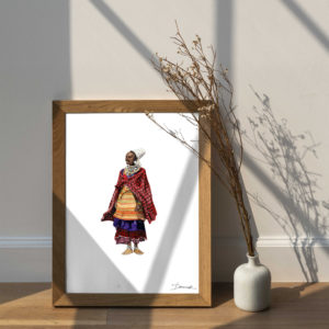 Melissa Damour, Maasai lady, decor