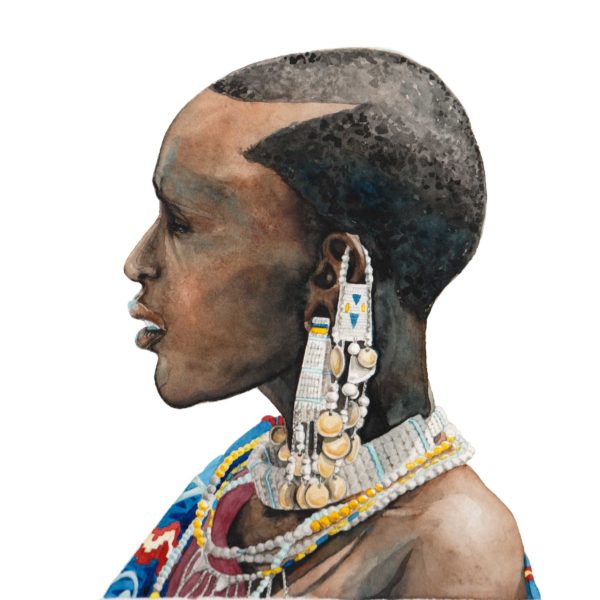 Melissa Damour, Maasai portrait, full
