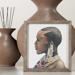 Melissa Damour, Maasai portrait, decor