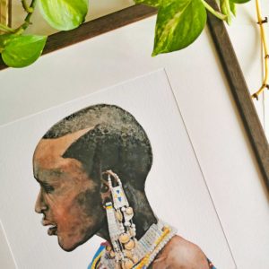 Melissa Damour, Maasai portrait, decor 3
